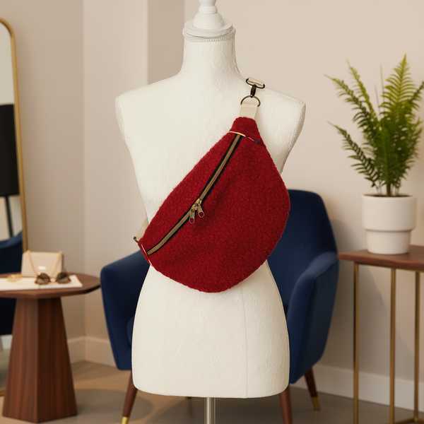 berlingotte creations sac banane framboise Sac banane - accessoires - Berlingotte Créations