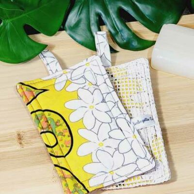 Lot de 2 éponges lavables 100% coton Berlingotte Créations Côté cuisine