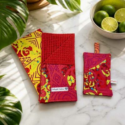 Mini kit cuisine-tissus polynesiens - Côté cuisine- Berligotte Créations
